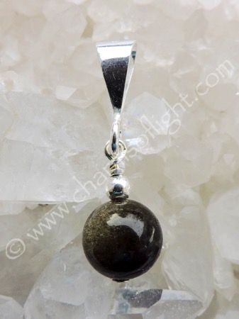 Golden Obsidian Pendant